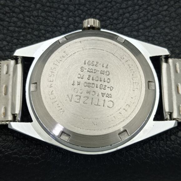 Vintage 1970 Citizen Automatic Mens Silver Watch W/daydate & Gold accents - Picture 7 of 7